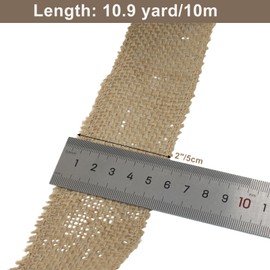 suiwotin 2" Wide Natural Burlap Fabric Roll - 10 Yards Jute Ribbon for Gift Wrapping, Wedding Decorations, Rustic Crafts, Wreaths & Home Decoration (5cm Wide)