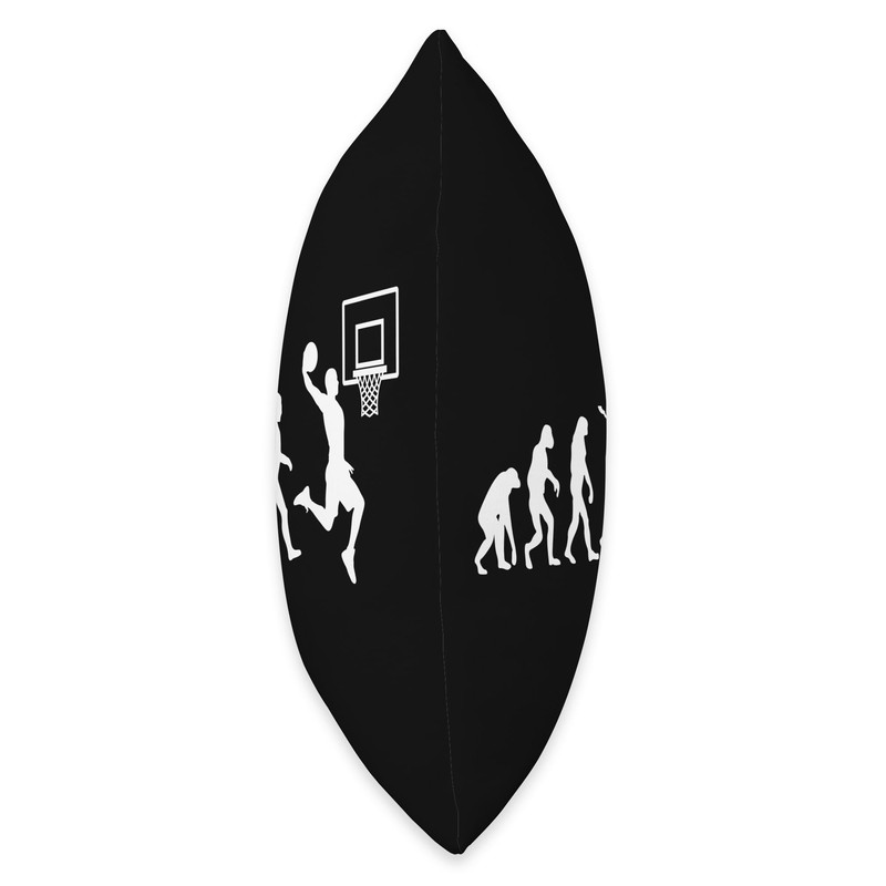 Basketball Evolution, Evolution of man to basketball Throw Pillow