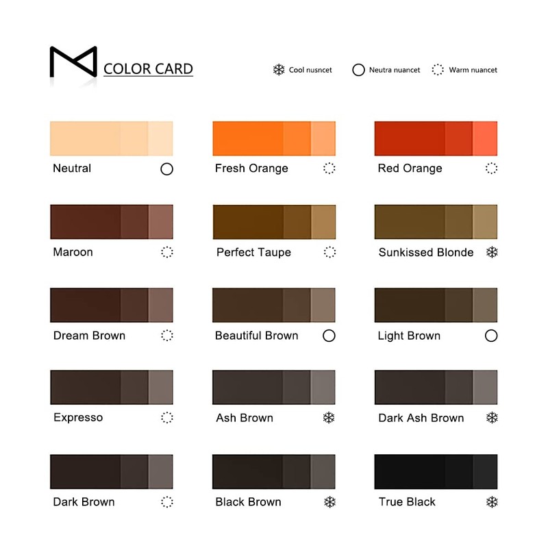 M Cosmetic LIQUID Pigment For Eyebrow Powder Brows, Nano Brow,
