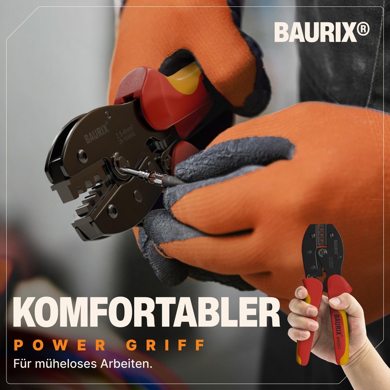 BAURIX® MC4 Crimping Tool [2.5-6 mm²] I Solar Crimping Tool