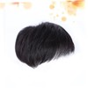 LALAFINA 2pcs Men Lifelike Overhead Replacement Block Seamless Black Hair