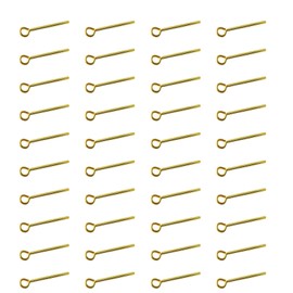 Ruwado 300 Pcs Open Eye Pins Wire Metal Needle Pins for Jewelry Making Finding DIY Necklace Pendant Earring Making Supplies Beading Bracelet Decorative Accessories (kc Gold, 20 mm)