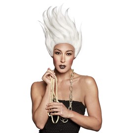 Enigma Costume Wigs Sea Witch Villain Color White - Enigma Wigs Upright Waves Ursula Cosplay Mermaid Evil Octopus Woman Poor Unfortunate Bundle MaxWigs Costume Wig Care Guide