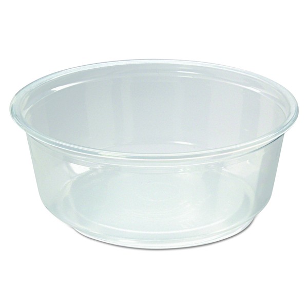 Pro-Kal PK8S-C 8 oz Capacity, 4.6" Top Width x 3.9" Bottom Width x 1.8" Height, Clear Polypropylene Microwavable Deli Container (Case of 500)