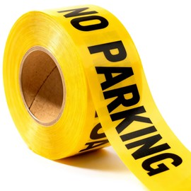 Caution No Parking Tape 3 inch X 1000 feet • Bright Yellow with a Bold Black Print for High Visibility • 3 in. Wide for Maximum Readability • Tear Resistant