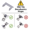 (Decobasics ONLY) Cabinet Restrictor Clips (50 Pack)- 86° Degree Angle