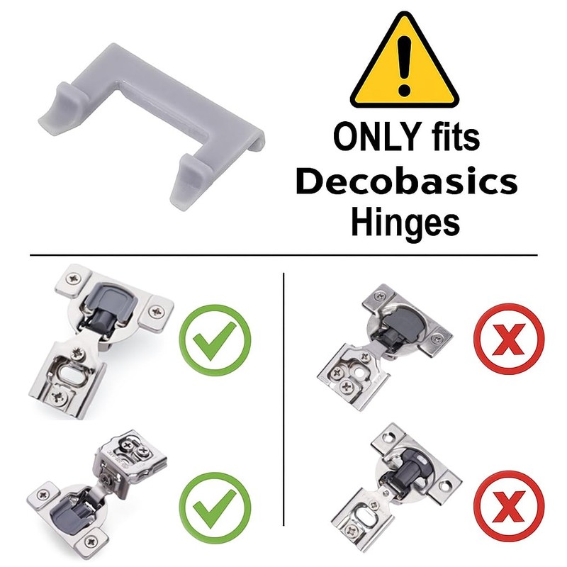 (Decobasics ONLY) Cabinet Restrictor Clips (50 Pack)- 86° Degree Angle