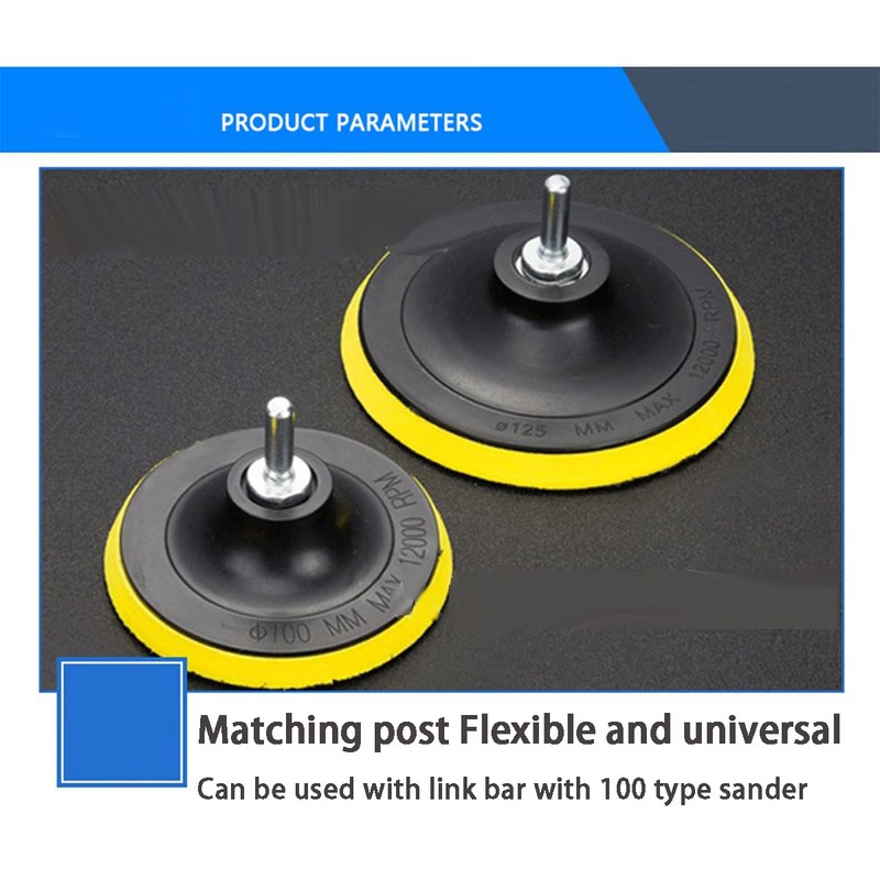 5 Inch 125mm Hook and Loop Backing Pad M10 Drill