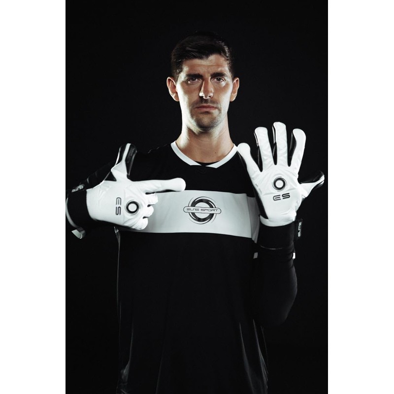 Elite Pulsar 8 Goalkeeper Gloves, White, 3D Pattern, 4 mm