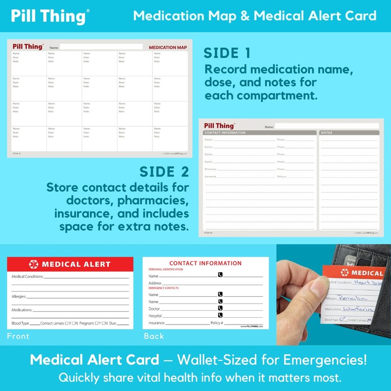20 Compartment Large Pill Case with Airtight Seal - Silicone