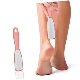 PACKOVE Foot Heel Exfoliating Scrubber Multi-Functional Stainless Steel Rubbing Board for Pedicure Dead Skin Remover and Callus Treatment Rose Gold