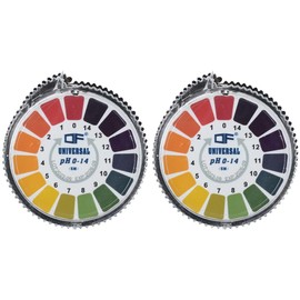 SHUATI 2Rolls PH Test Paper Strip Roll, 5m/roll PH 0-14 Test Paper, Universal PH Test Meter, Litmus Alkaline Acid Testing for Water Saliva Urine Juices