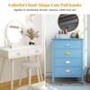 ShipeeKin 4 x Colourful Furniture Knobs, Cloud-shaped, Cute Ceramic Cupboard
