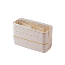 Bento Box, Bento Box, Juice Resistant, 30.4 fl oz (900 ml), Large Capacity, Straw Fiber, Women's, Men's, Cutlery Included (Mugiiro, 30.4 fl oz (900 ml)