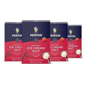 Morton Ice Cream Salt 4 Pounds for Homemade Ice Cream and Rapid Beverage Cooling