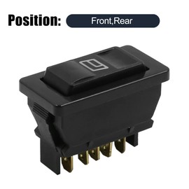X AUTOHAUX DC 12V Universal 5 Pins Momentary Electric Power Window Switch with White Light Replacement Black for Car Auto