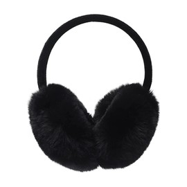 GLAITC Ear Muffs for Women,Winter Ear Warmers,Women Earmuffs Faux Fur for Winter Adjustable Ear Muffs for Cold Weather,Winter Gift for Women Men Girls(Black)