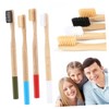 SAFIGLE 4Pcs Bamboo Toothbrushes with Soft Bristles for Home and