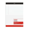 STAPLES Notepads, 8.5-inch x 11.75-inch, Wide Ruled, White, 50 Sheets/Pad,