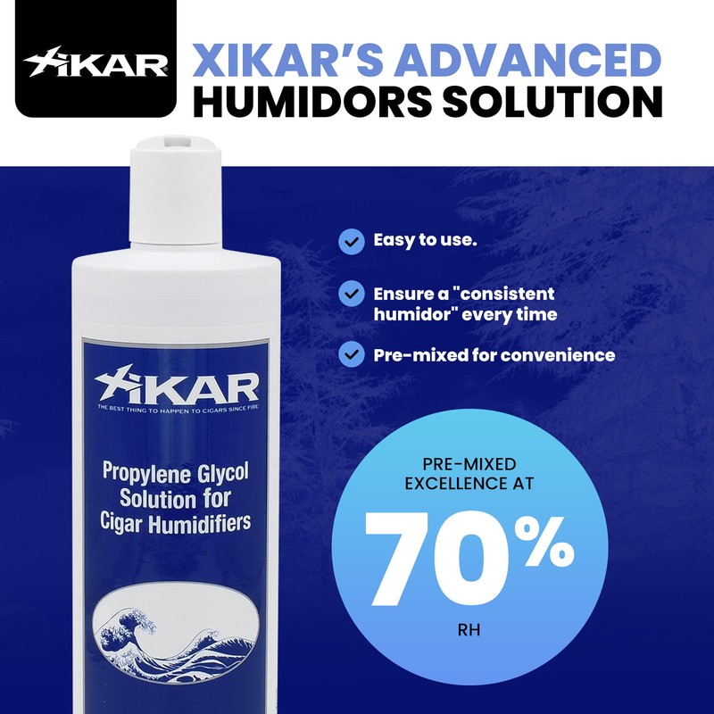 Xikar Cigar Humidor Solution - Premium Pre-Mixed Propylene Glycol for