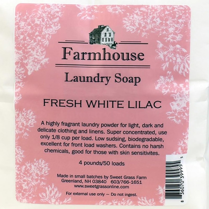 Sweet Grass Farm Farmhouse Laundry Soap Baking Soda Borax Lilac