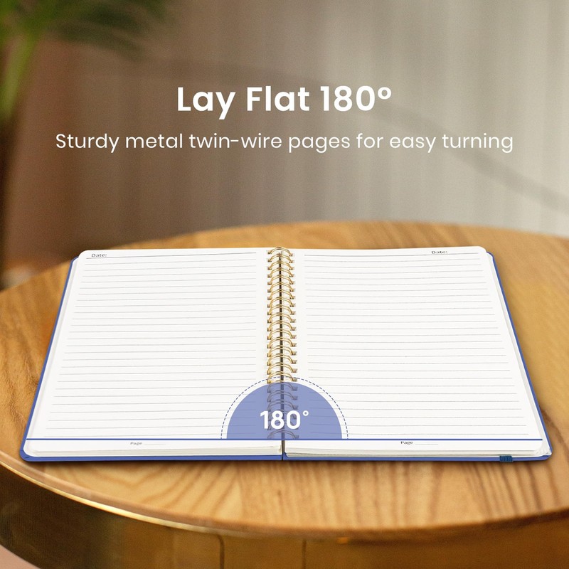 Lined Spiral Journal Notebook for Women & Men, 140 Pages,
