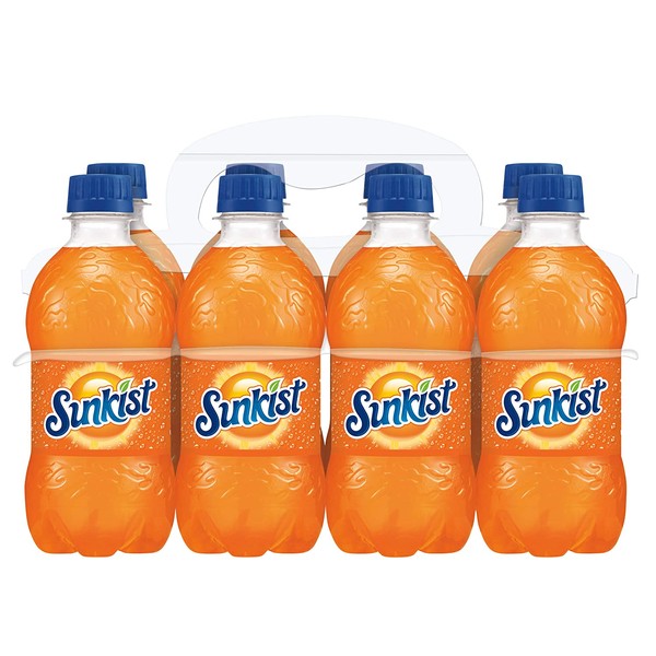 Sunkist Orange Soda, 12 Fluid Ounce Bottle, 8 Count