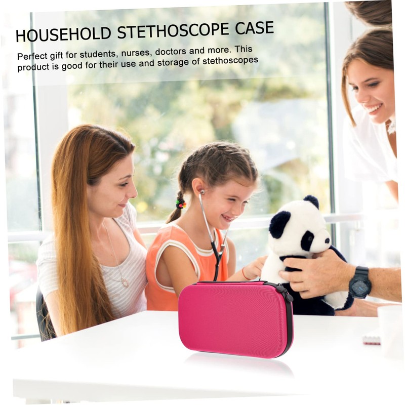 SHOWERORO 1Pc Portable Hard Stethoscope Bag Travel Pouch with Mesh
