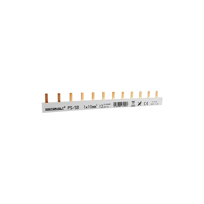 Doktorvolt Phase Rail Busbar 1P Pin 12-Pin 10mm² PS/SB Rail