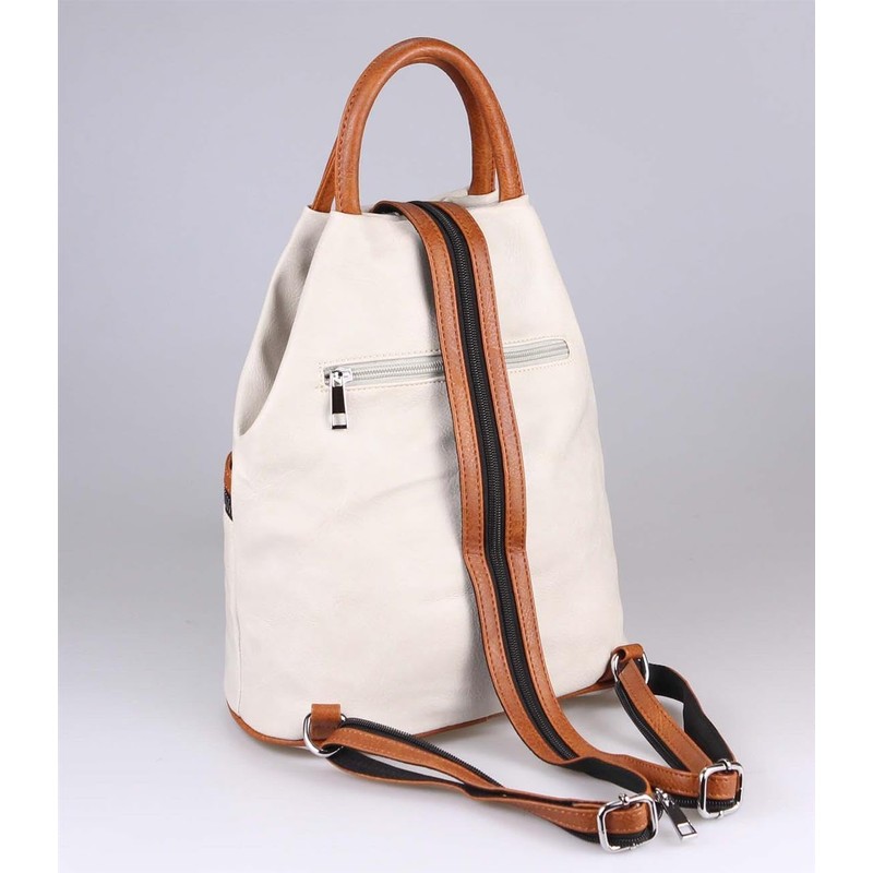 ITALYSHOP24.COM OBC Women's Backpack Shoulder Bag Leather Look Daypack Backpack