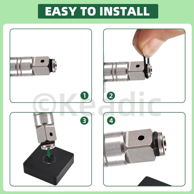 Keadic 10 Set Impact Wrench Retainer Rings with O-Ring, 1/2”