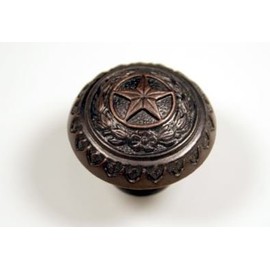 Texas State Seal KNOB ORB Western Cabinet Hardware Drawer PULLS Star KNOBS (1)