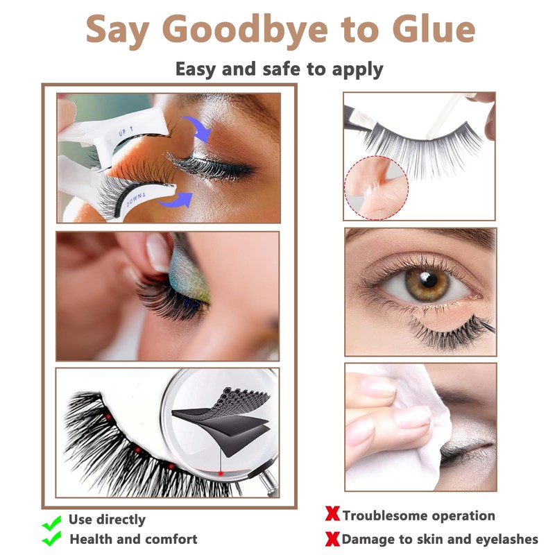Magnetic Eyelashes with Applicator Magnetic Lashes Kit Natural Look 3
