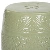 Safavieh Lotus Ceramic Decorative Garden Stool, Light Green