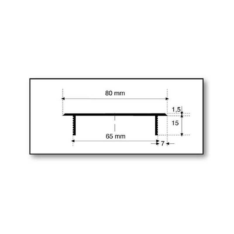 MS Fittings F1 Ventilation Grille Plate/Heater Cover 80 x 200
