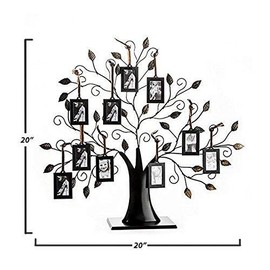 Klikel Family Tree Picture Frame Display with 10 Hanging Picture Photo Frames