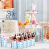 Potchen 250 Pcs Blue Plaid Charcuterie Cups with Sticks 14