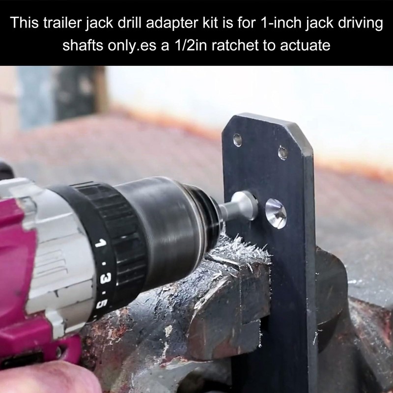 Trailer Jack Drill Adapter, Stainless Steel Valet Electric Tongue Drill