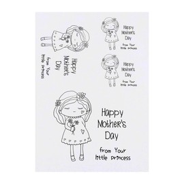 4 x 'Happy Mother's Day From Your Princess' Temporary Tattoos - Water Resistant, Skin-Safe, Non-Toxic Transfers, Mixed Sizes (TO00083982)