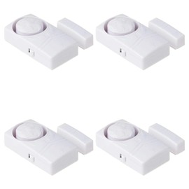KCMYTONER 4 Pack Door and Window Alarm for Home Antitheft Alarm Systems Magnetic Sensor Time Delay Alarm Wireless Home Security Burglar Alarm, Super Loud 110dB, Pool Door Alarm for Kids