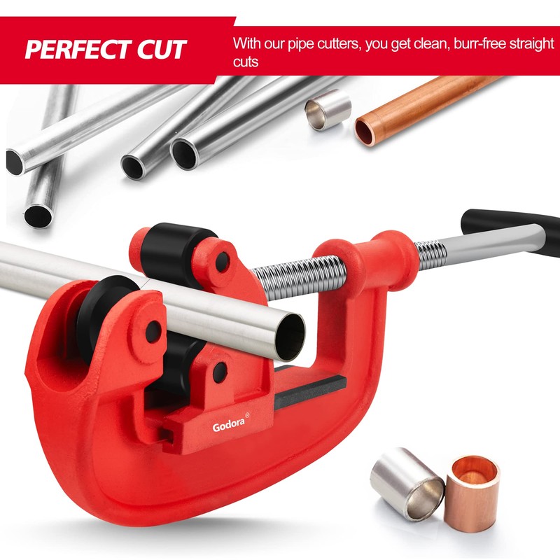 Godora Heavy Duty 1/8-2" Pipe Cutter Tool with an Extra