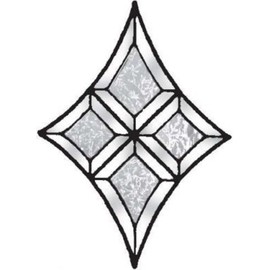 Stained Glass Supplies Flared Diamond Style Clear Glue Chip Bevel Cluster BC309SGC