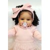 Reborn Real Life Baby Dolls Black Girl 24inch Soft Silicone