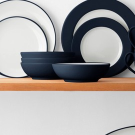 Noritake Colorwave Navy Bowl, Soup/Cereal, 7", 27 oz, Set of 4 in Blue.,