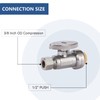 GUOFIS Push Fit 1/4 Turn Straight Stop Valve,1/2 Push X