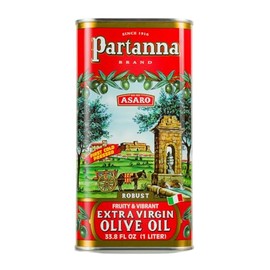 Partanna Robust Extra Virgin Olive Oil - Premium Castelvetrano Oil - Harvested in Sicily - Pure Authentic Italian - Monovarietal - Rich in Flavor - First Cold Pressed - 33.8 fl oz (1 L) Tin