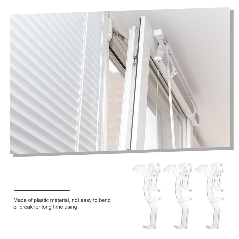 Kichvoe 20Pcs Blinds and Valance Clips Wear-Resistant Blind Clips Plastic