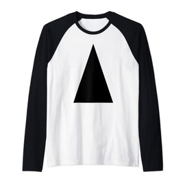 Triangle Geometric Shape Raglan Baseball Tee