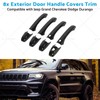 MAX COOL 8PCS Exterior Door Handle Covers Trim Suitable for