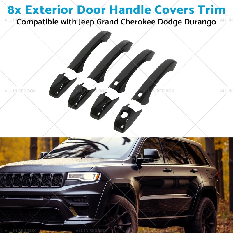 MAX COOL 8PCS Exterior Door Handle Covers Trim Suitable for